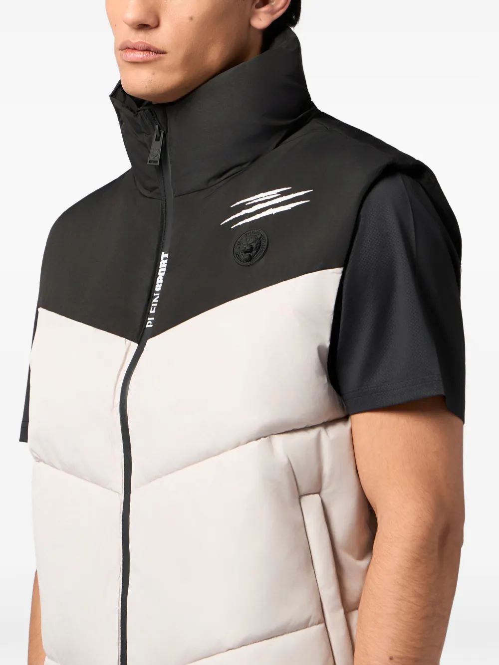 Plein Sport Bodywarmer met rits Beige