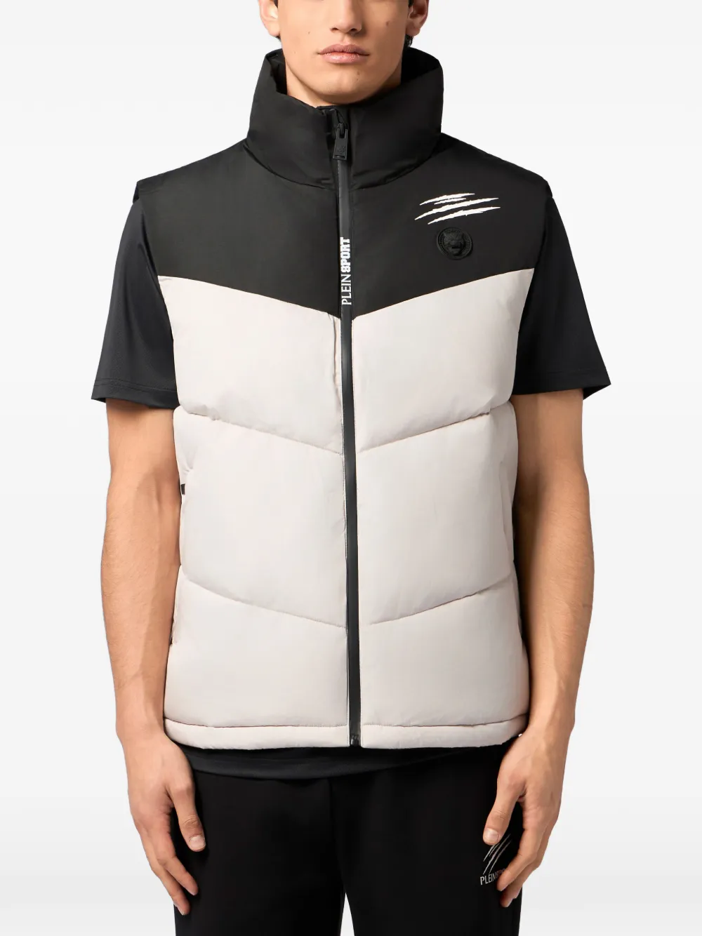 Plein Sport Bodywarmer met rits Beige