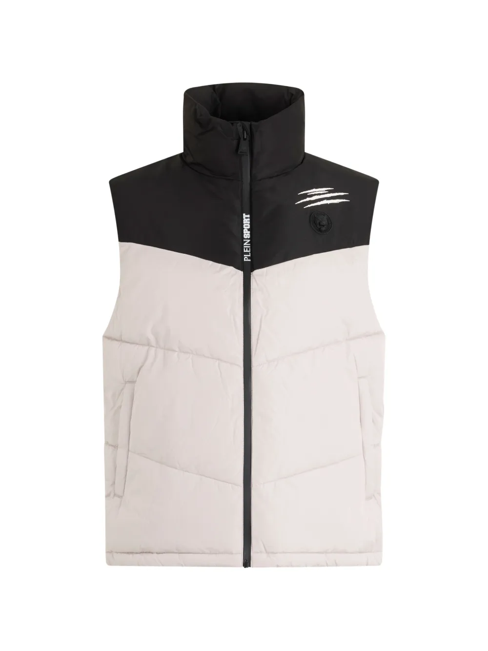 Plein Sport zip-up gilet - Nude