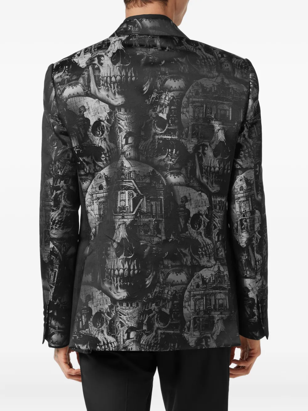 Philipp Plein Lord Fit Skull blazer Zwart
