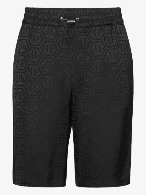 Philipp Plein short Cool Kid Fit en soie monogrammé