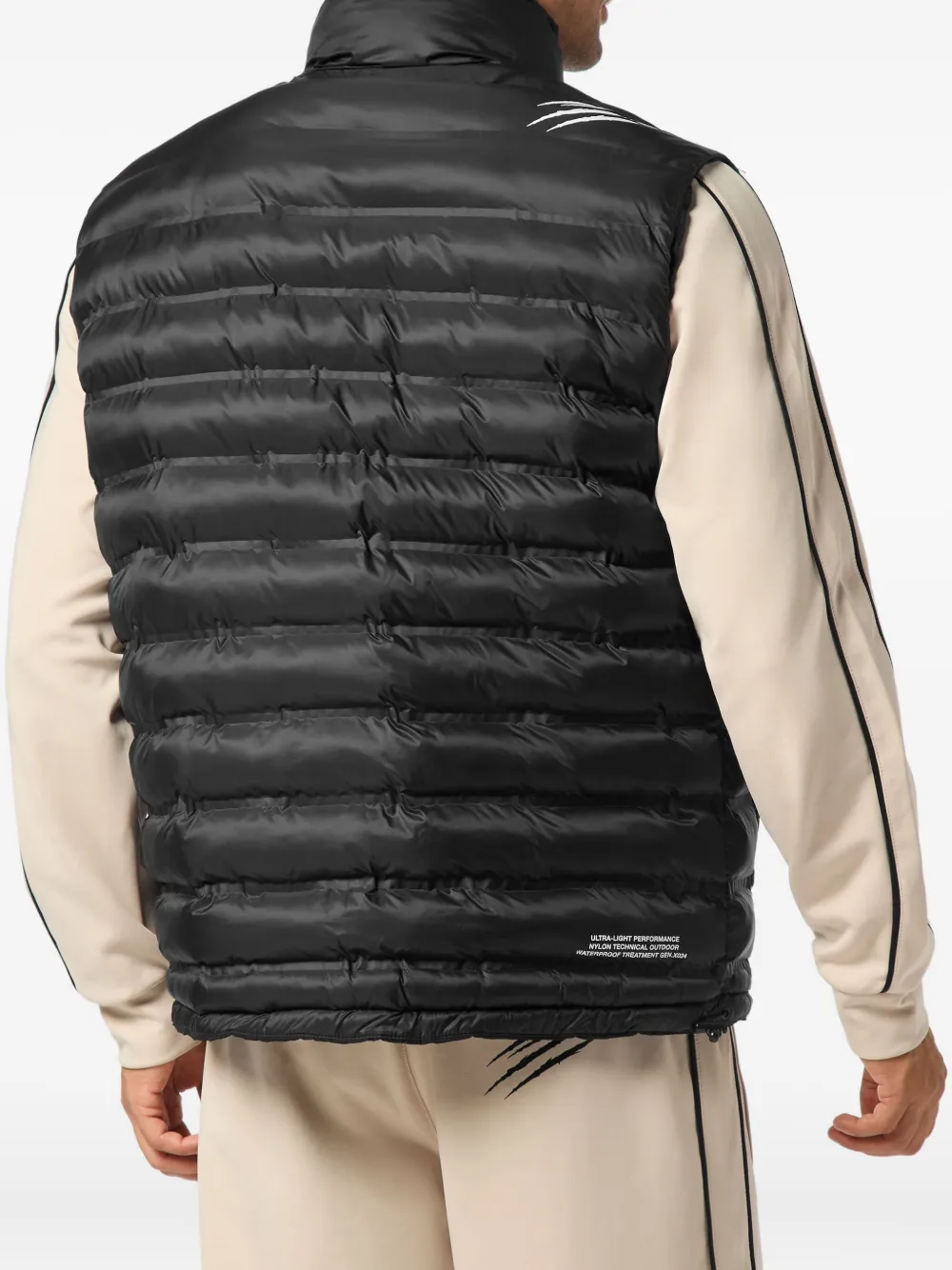Plein Sport Zip-up Gilet In Black