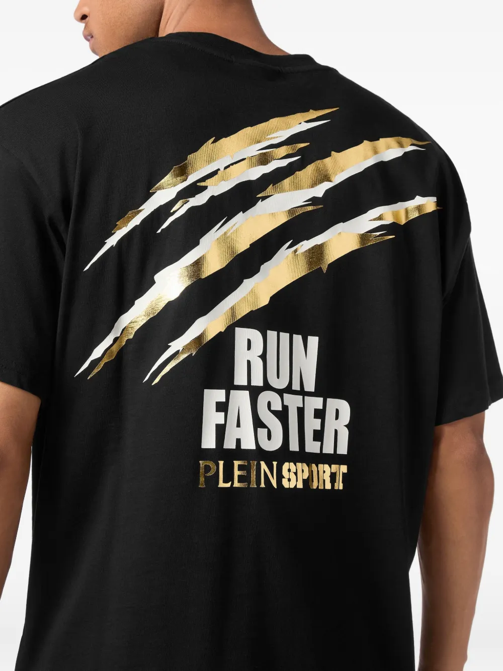 Plein Sport T-shirt met print Zwart
