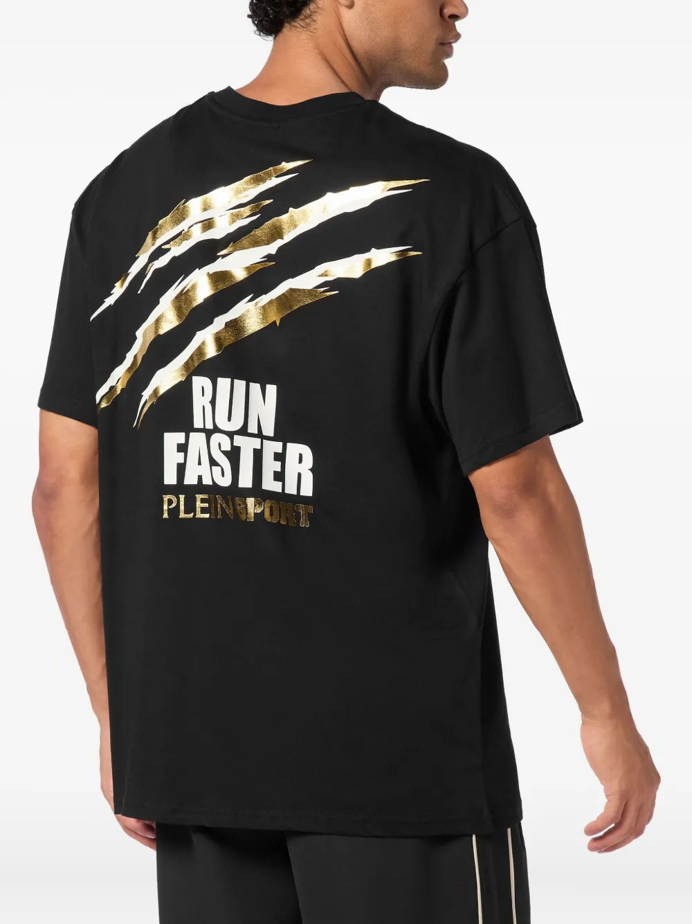 Plein Sport T-shirt met print Zwart