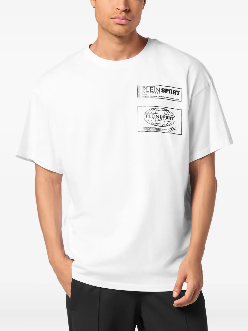 Plein Sport logo-print T-shirt Wit