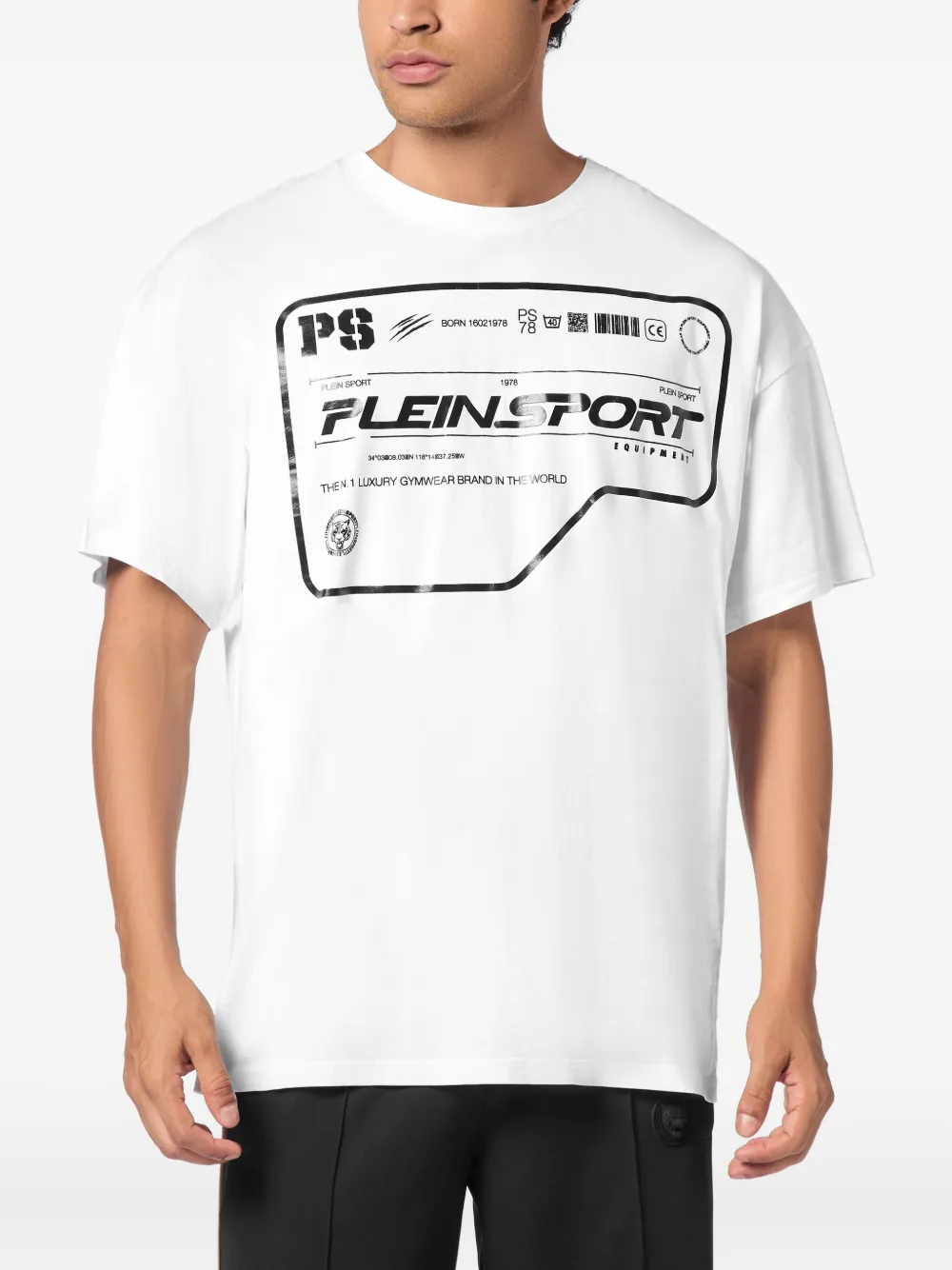 Plein Sport graphic-print cotton T-shirt - Wit