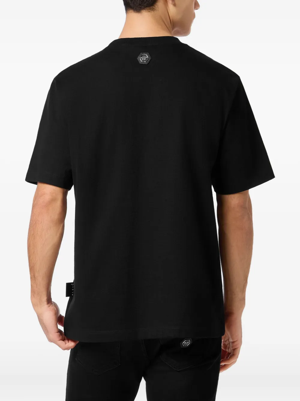 Philipp Plein T-shirt verfraaid met logo Zwart