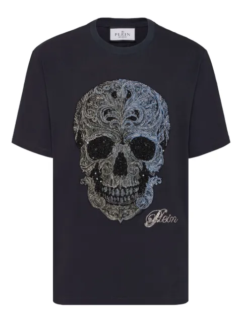 Philipp Plein skull-embroidered T-shirt