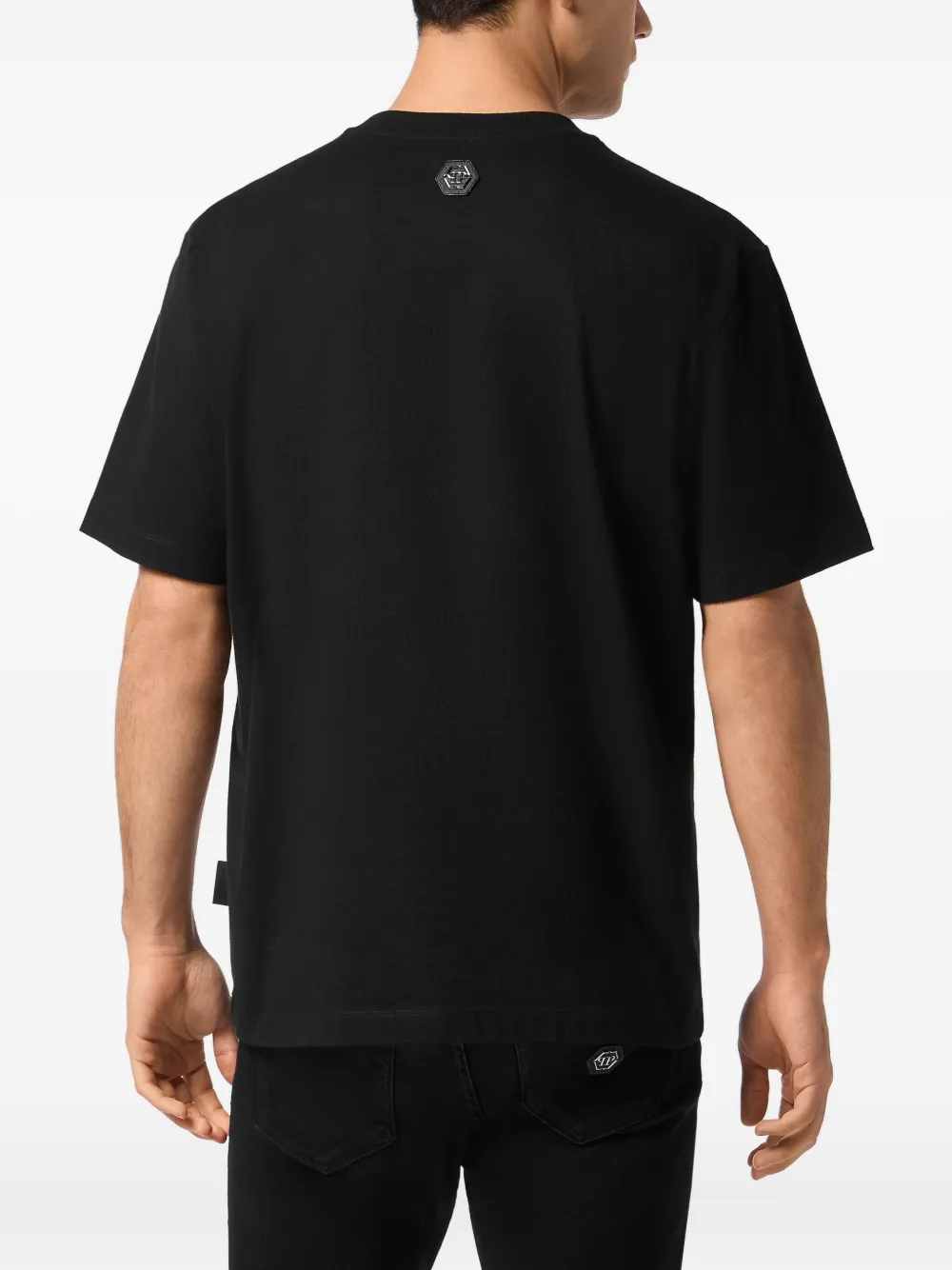 Philipp Plein T-shirt verfraaid met stras Zwart