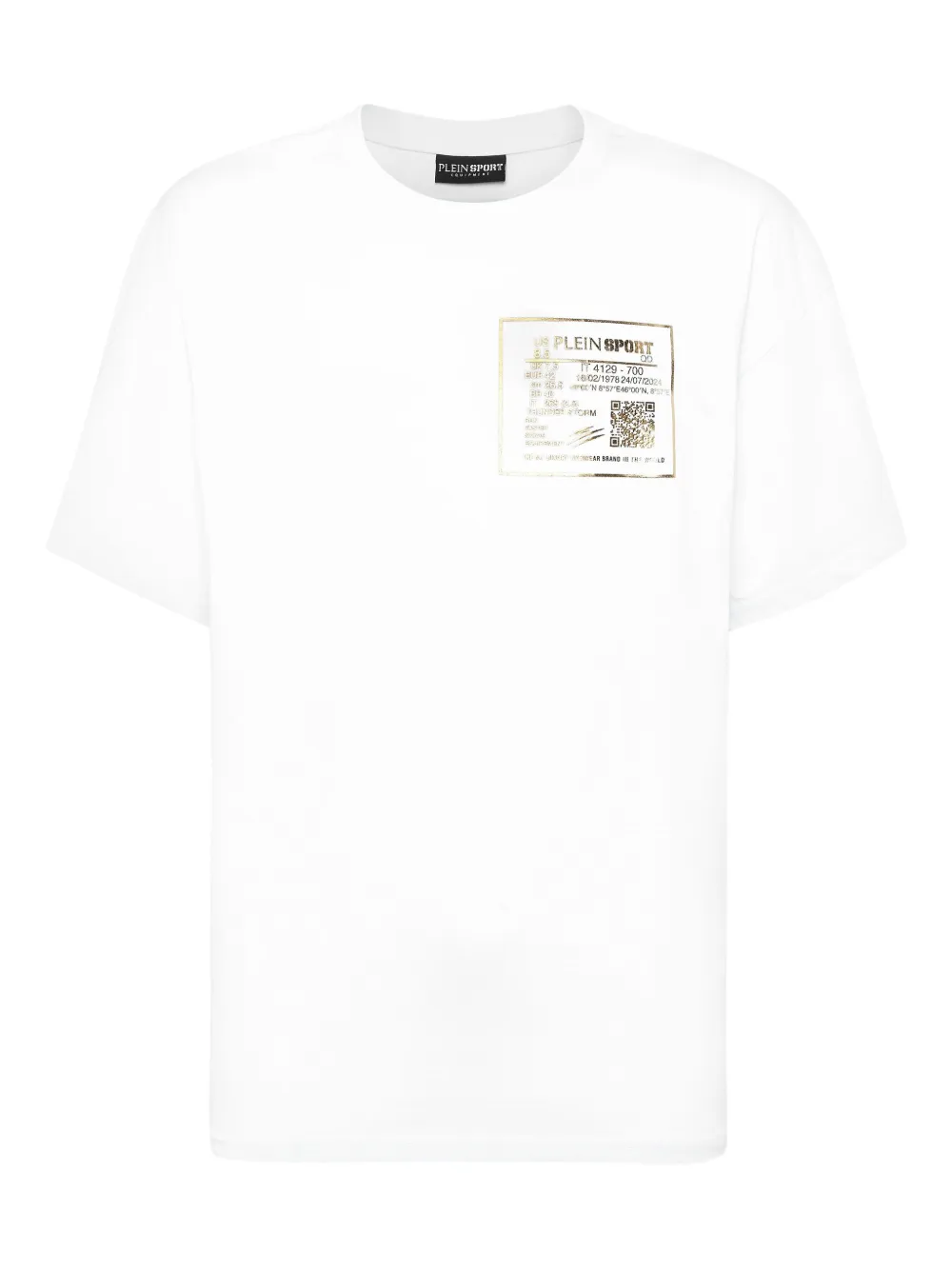 gold-logo cotton T-shirt