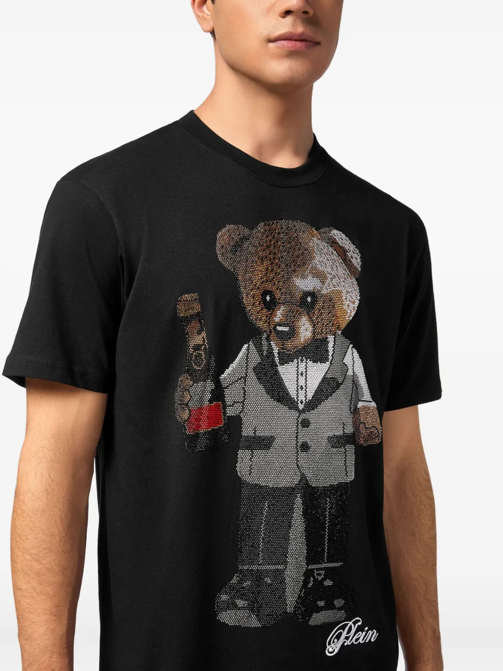 Philipp Plein T-shirt met teddybeerprint Zwart