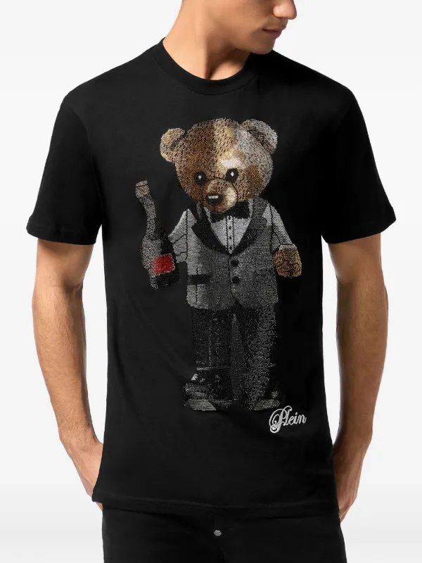 Philipp Plein Camiseta Com Estampa Teddy Bear | Preto | FARFETCH BR