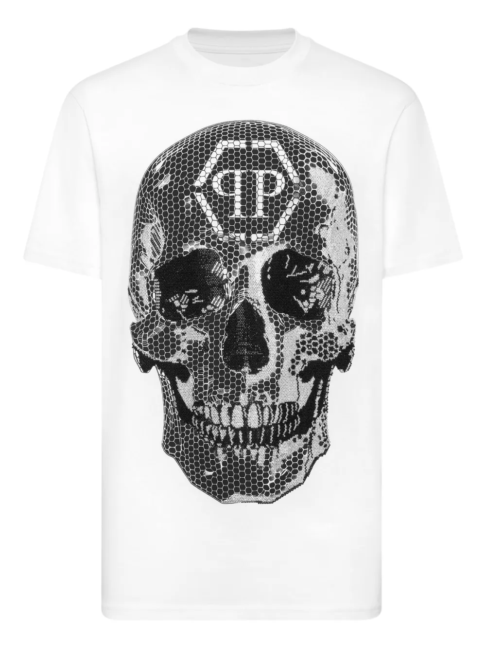Philipp Plein T-shirt met doodskopprint Wit