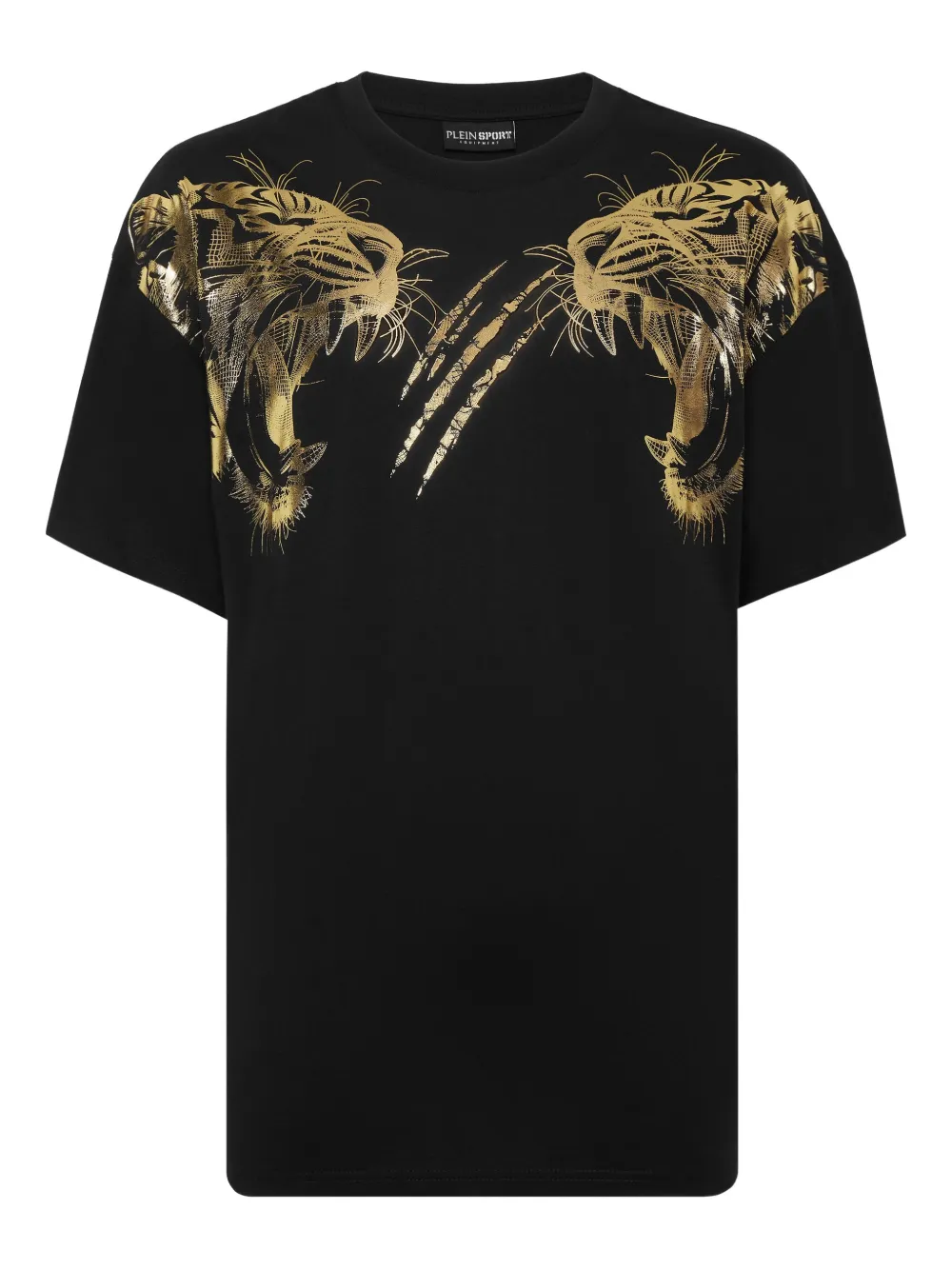 tiger-head gold-foil T-shirt