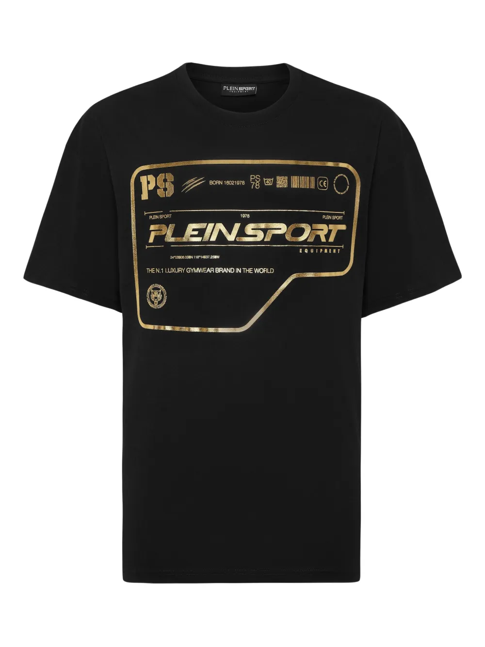gold-logo cotton T-shirt