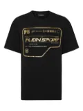 Plein Sport gold-logo cotton T-shirt - Black