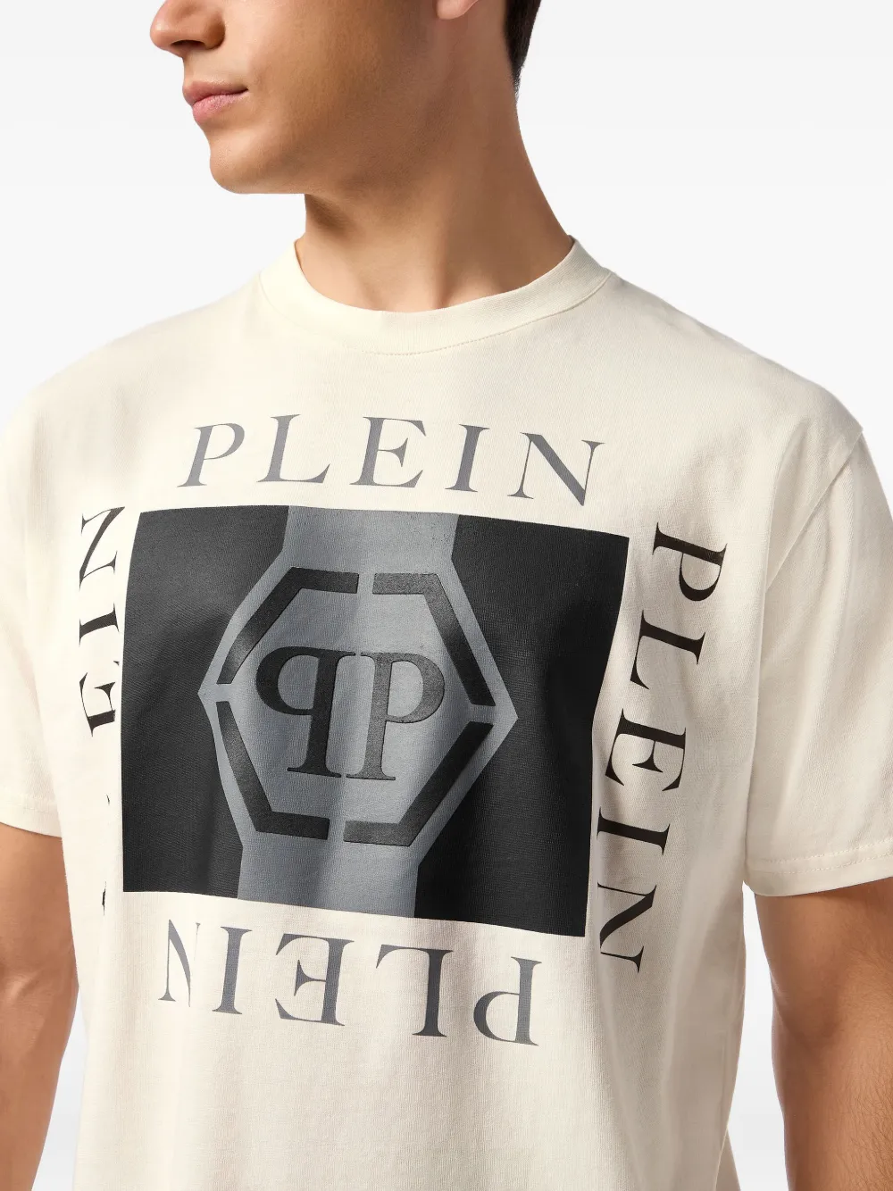 Philipp Plein T-shirt met logoprint Wit