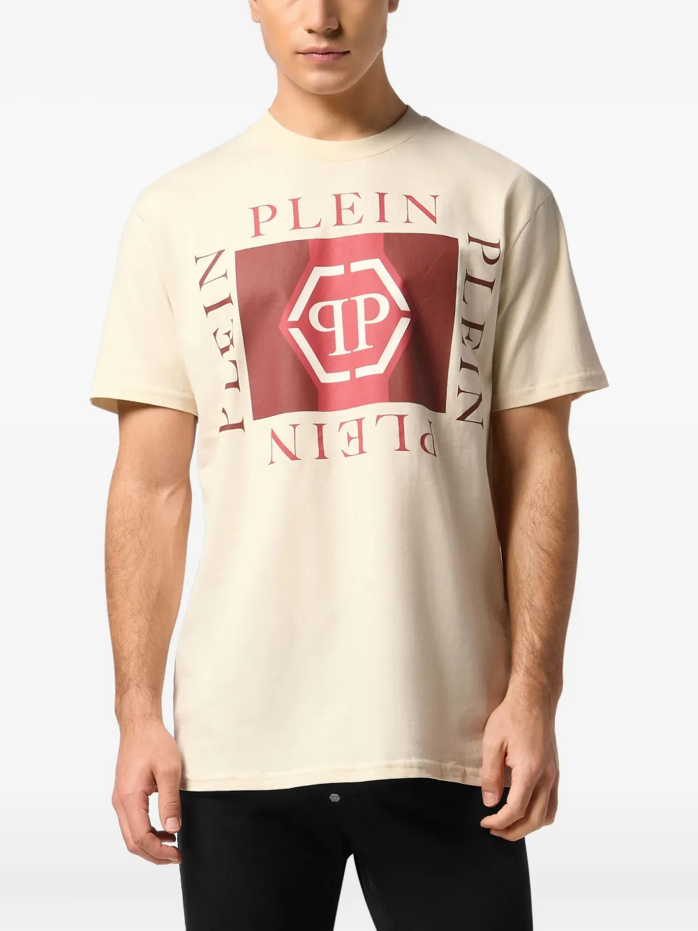 Philipp Plein T-shirt met logoprint Beige