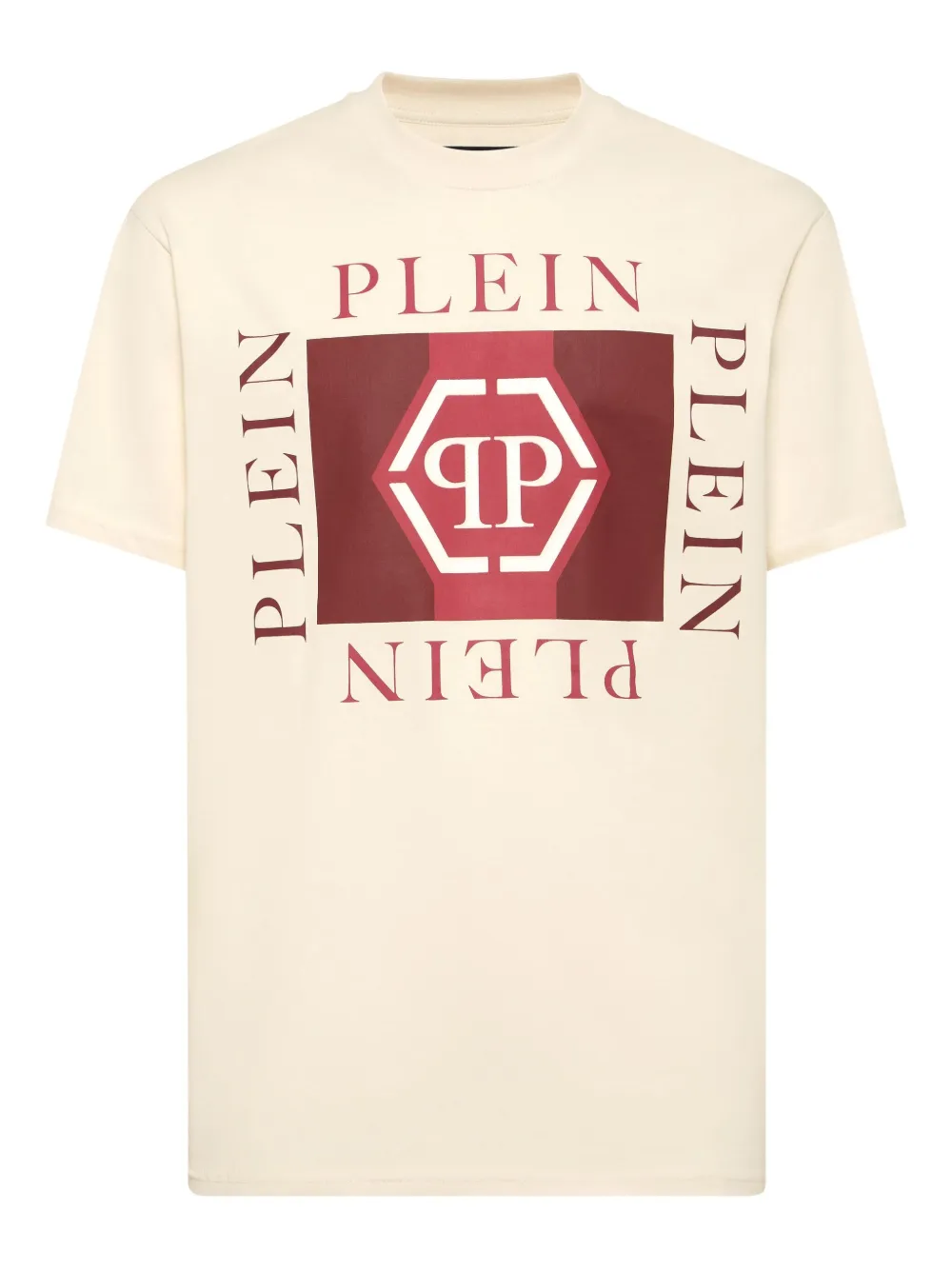 Philipp Plein T-shirt met logoprint Beige