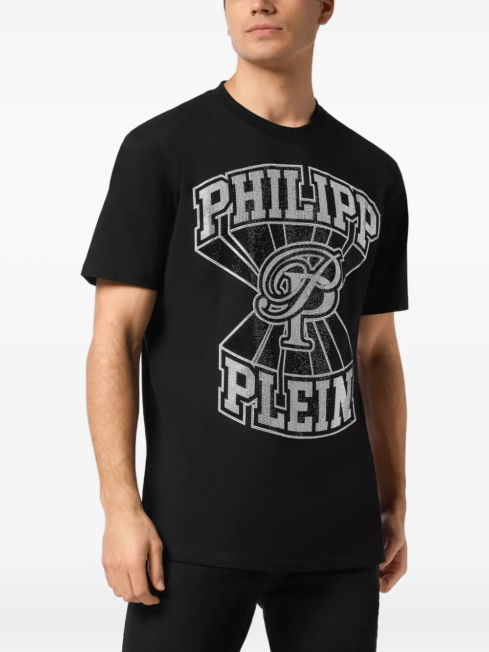 Philipp Plein T-shirt verfraaid met logo Zwart