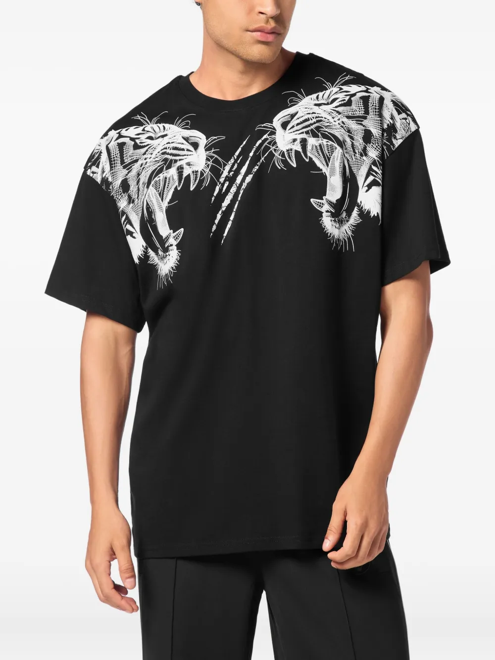 Plein Sport tiger-head round-neck t-shirt Zwart