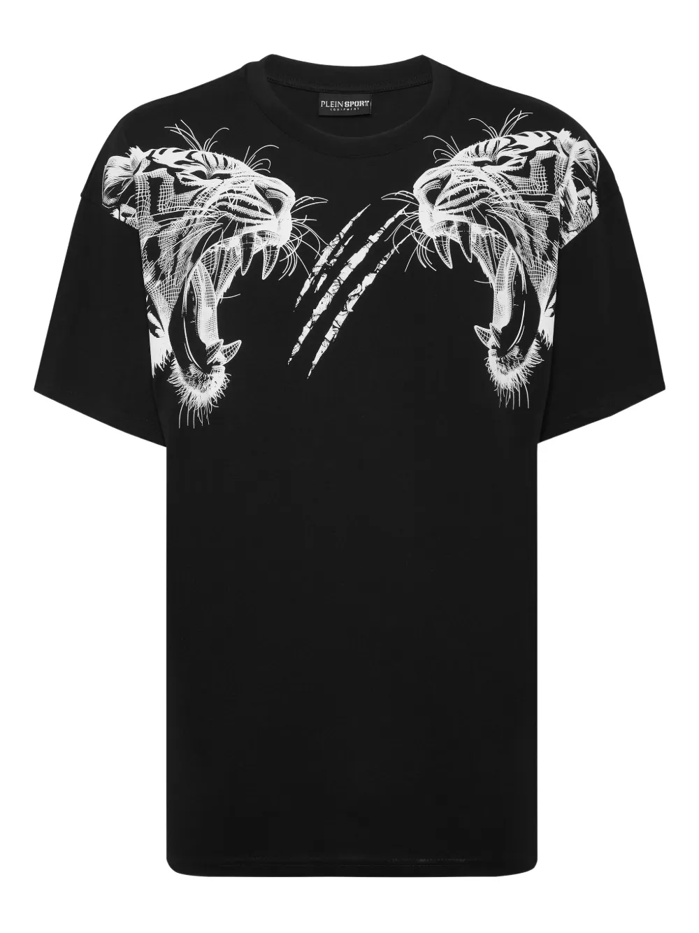 Plein Sport tiger-head round-neck t-shirt - ブラック Plein Sport tiger-head round-neck t-shirt - ブラック