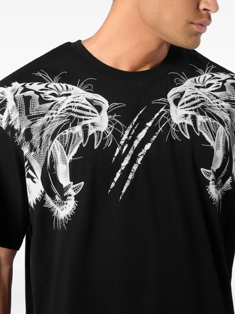 Plein Sport tiger-head round-neck t-shirt Zwart