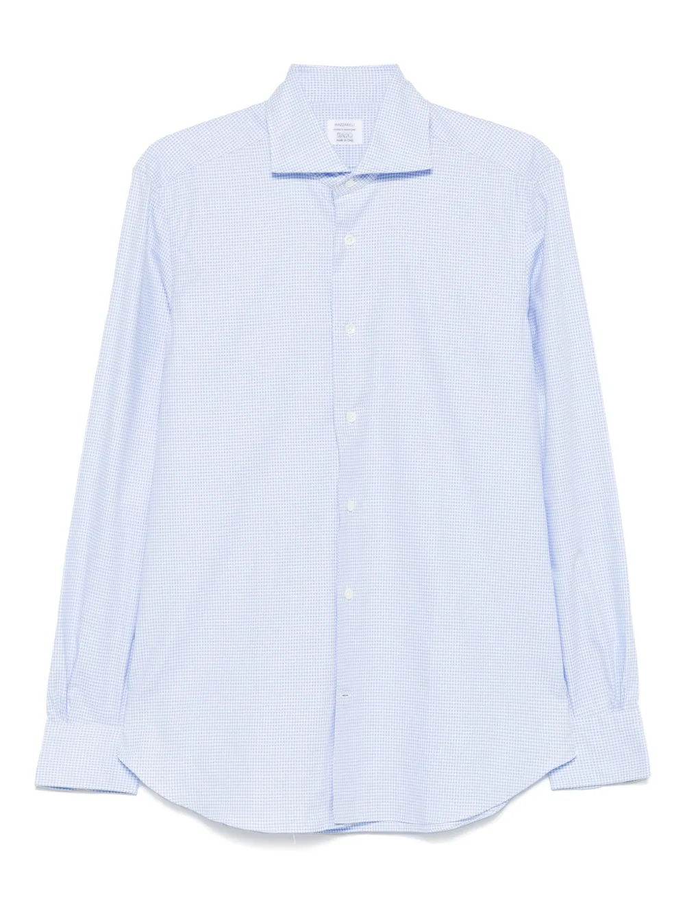 Mazzarelli houndstooth-pattern shirt | Blue | Image 1