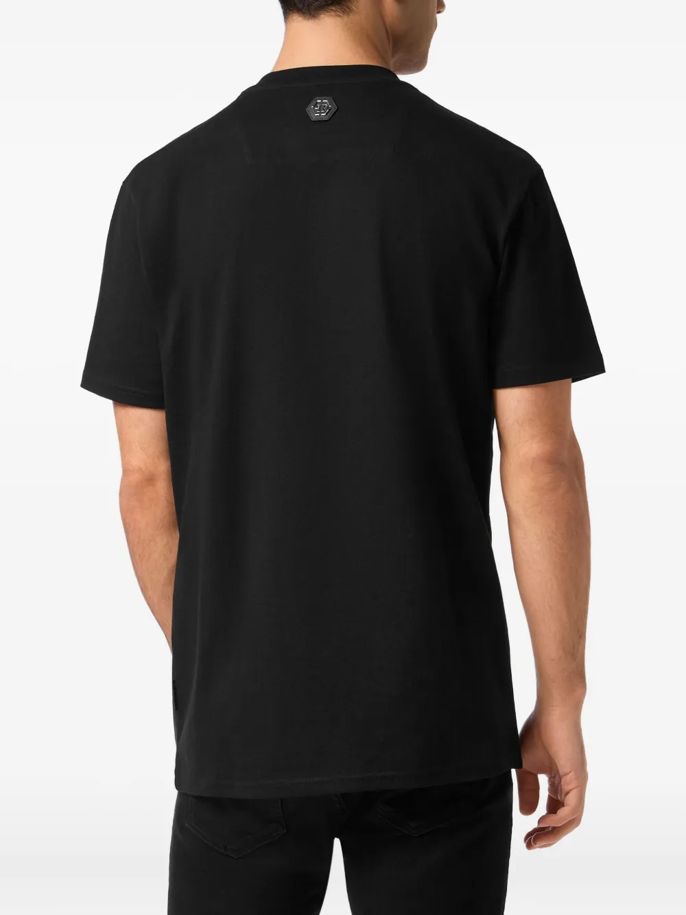 Philipp Plein T-shirt verfraaid met logo Zwart