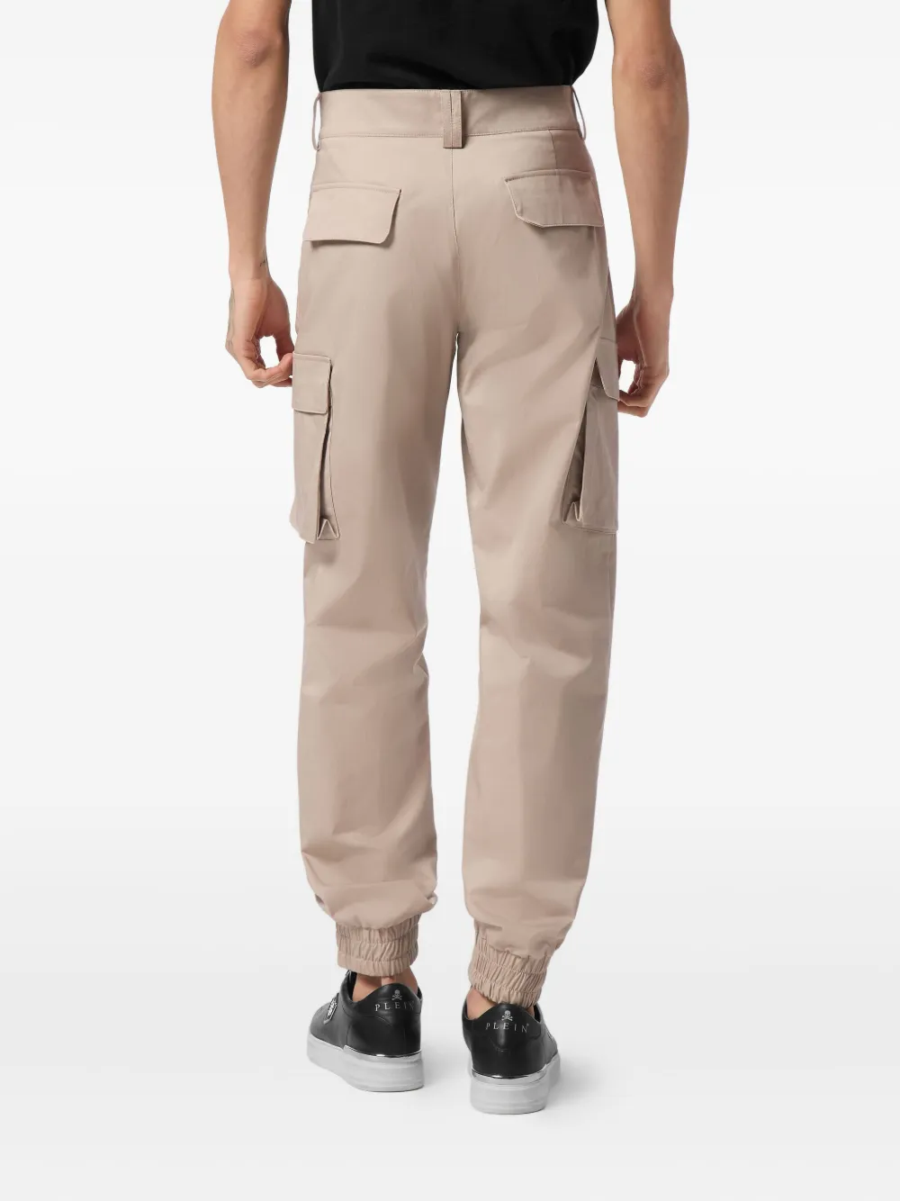 Philipp Plein Broek met logoplakkaat Beige