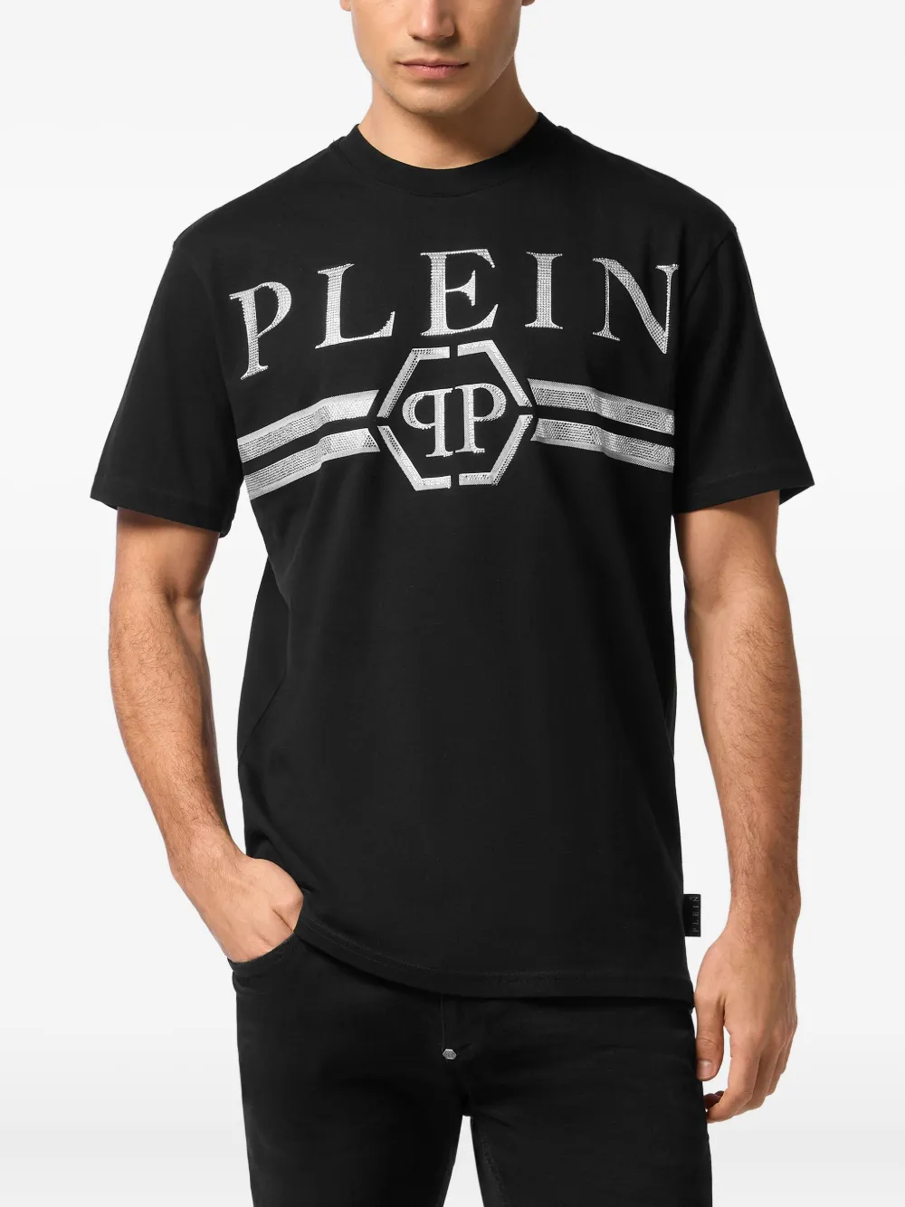Philipp Plein T-shirt met logoprint Zwart