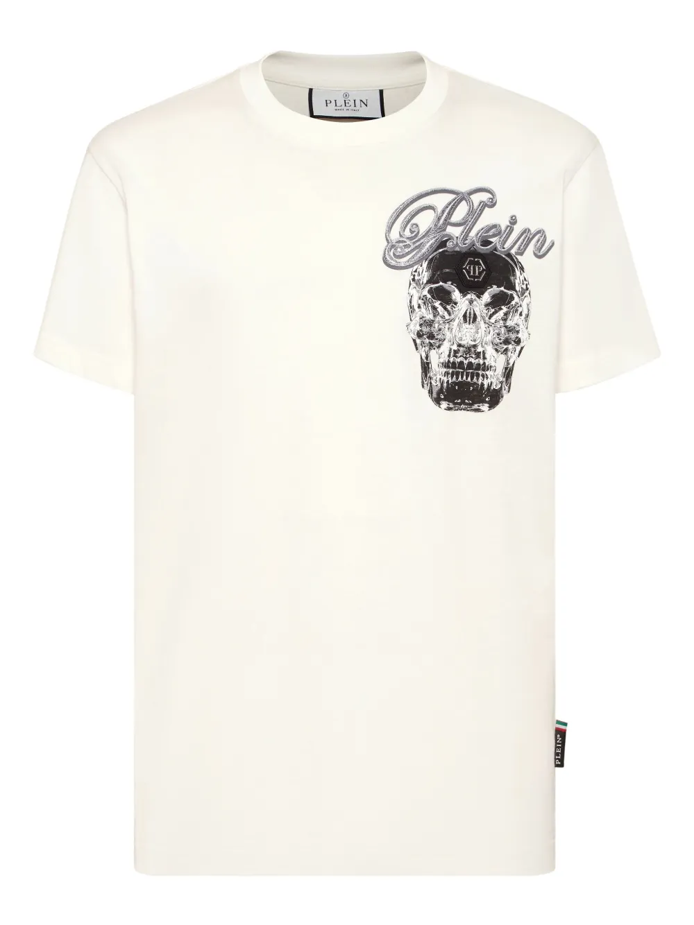 Philipp Plein T-shirt met doodskopprint Wit