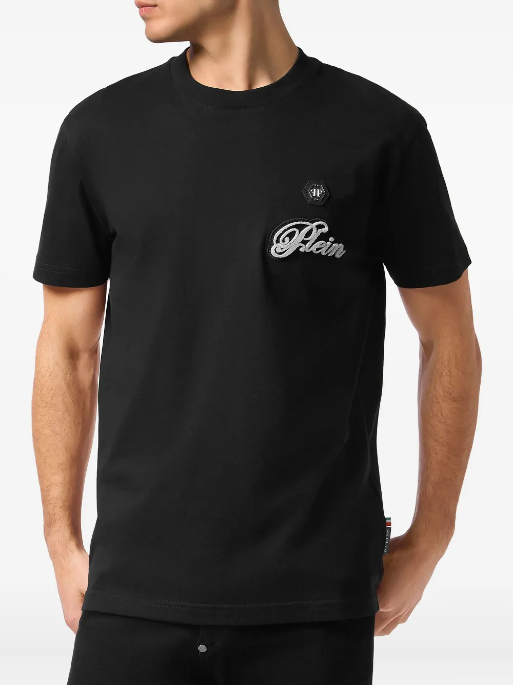 Philipp Plein T-shirt met geborduurd logo - Zwart