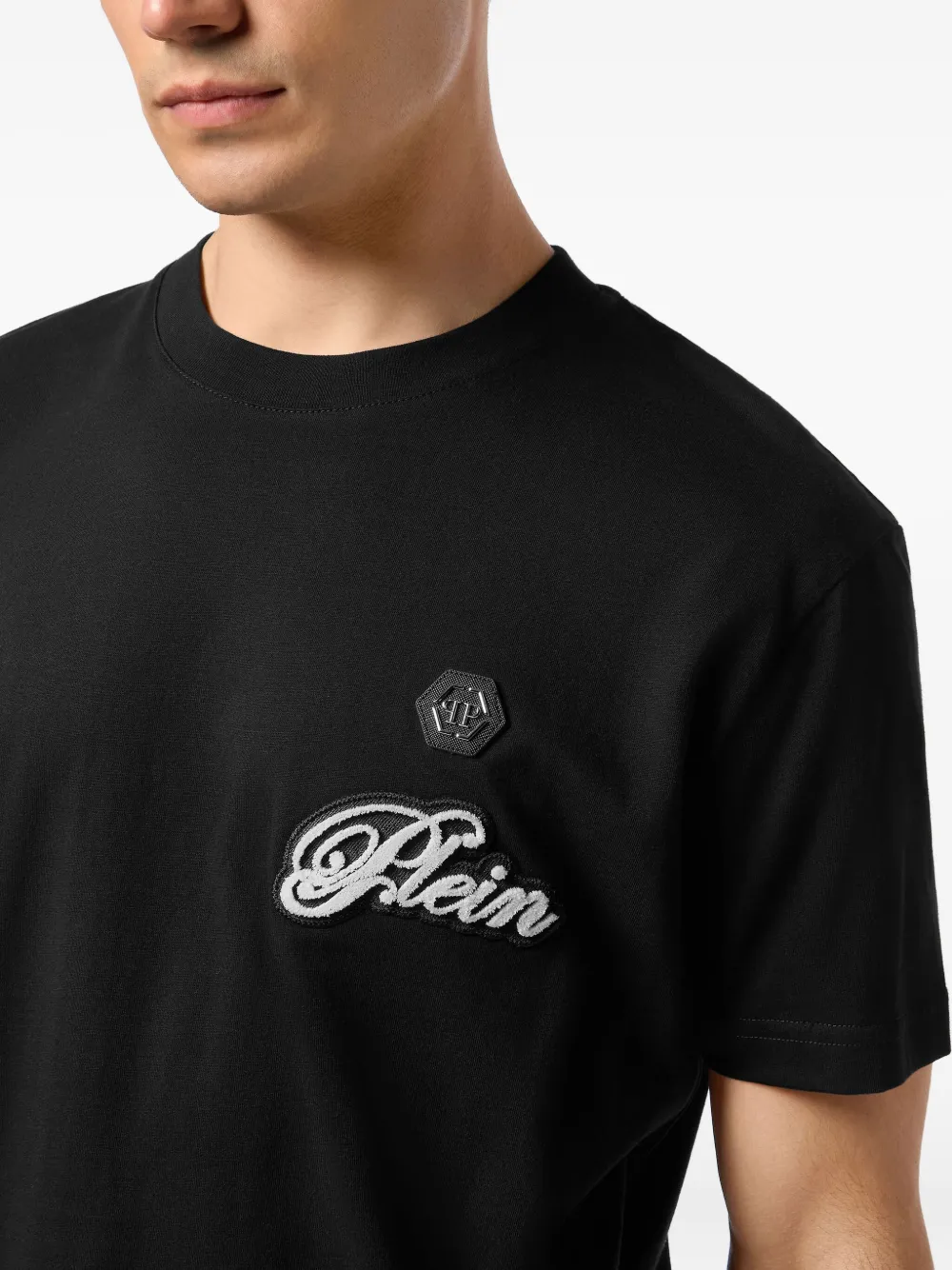 Philipp Plein T-shirt met geborduurd logo Zwart