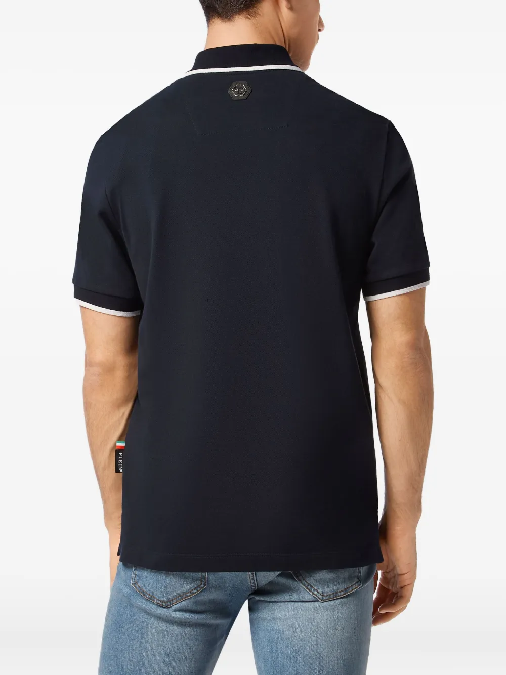 Philipp Plein Poloshirt met teddybeer-borduurwerk Blauw