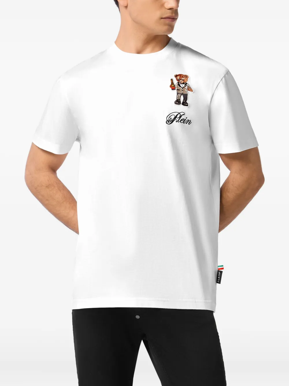 Philipp Plein T-shirt met teddybeer - Wit