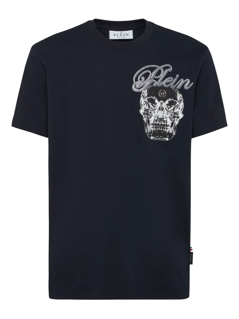 Philipp Plein T-shirt met doodskopprint Blauw
