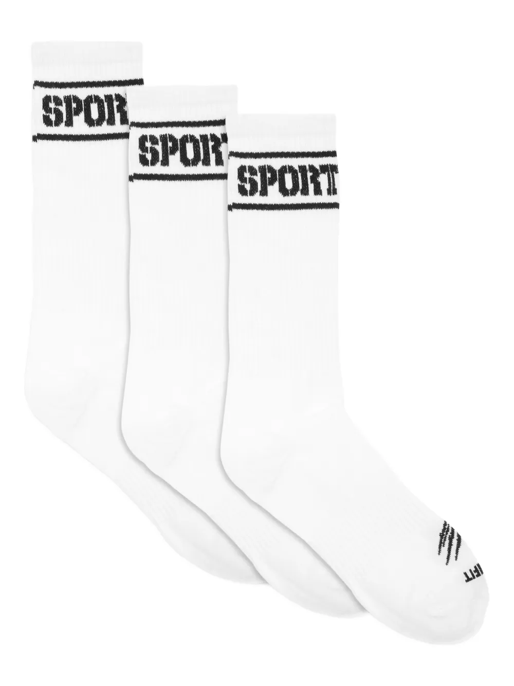 Plein Sport logo-band socks (pack of three) | White | Image 1