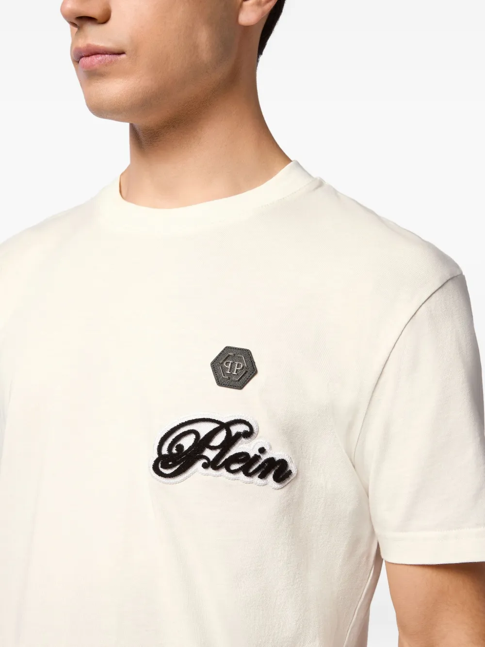 Philipp Plein T-shirt met geborduurd logo Wit