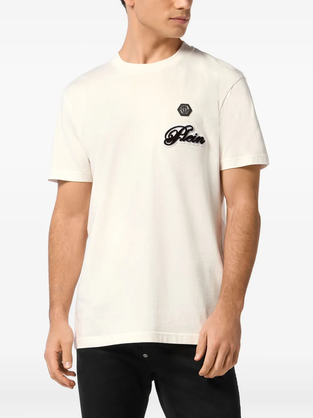 Philipp Plein T-shirt met geborduurd logo - Wit