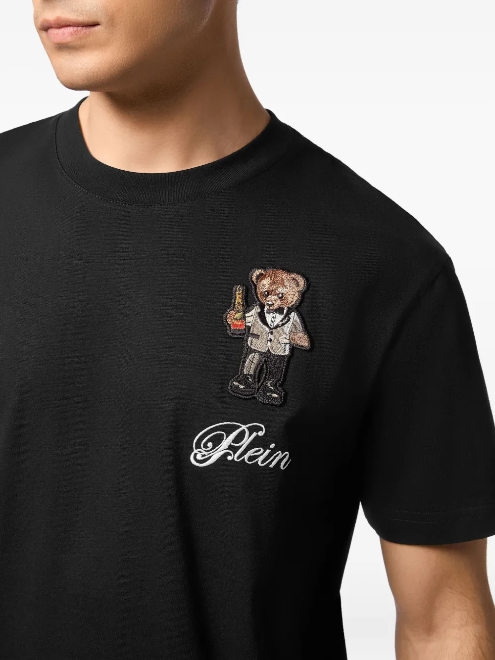 Philipp Plein T-shirt met teddybeer-borduurwerk Zwart