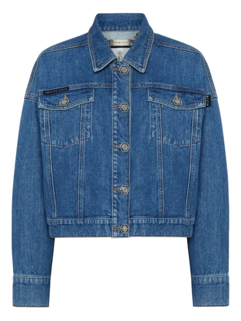 Philipp Plein Crystal Fringes denim jacket