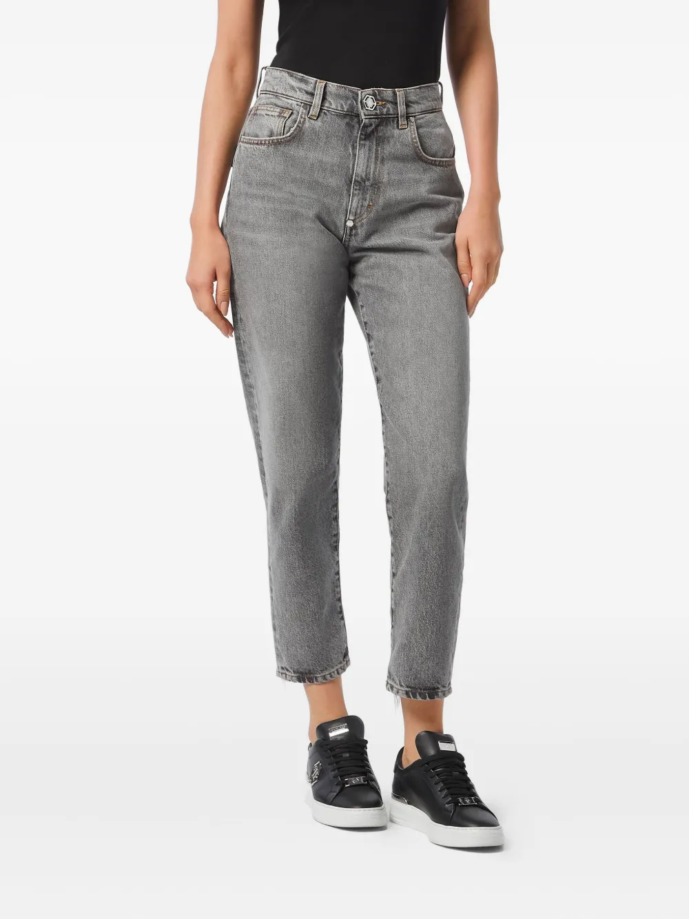 Philipp Plein Jeans in mom-fit Grijs