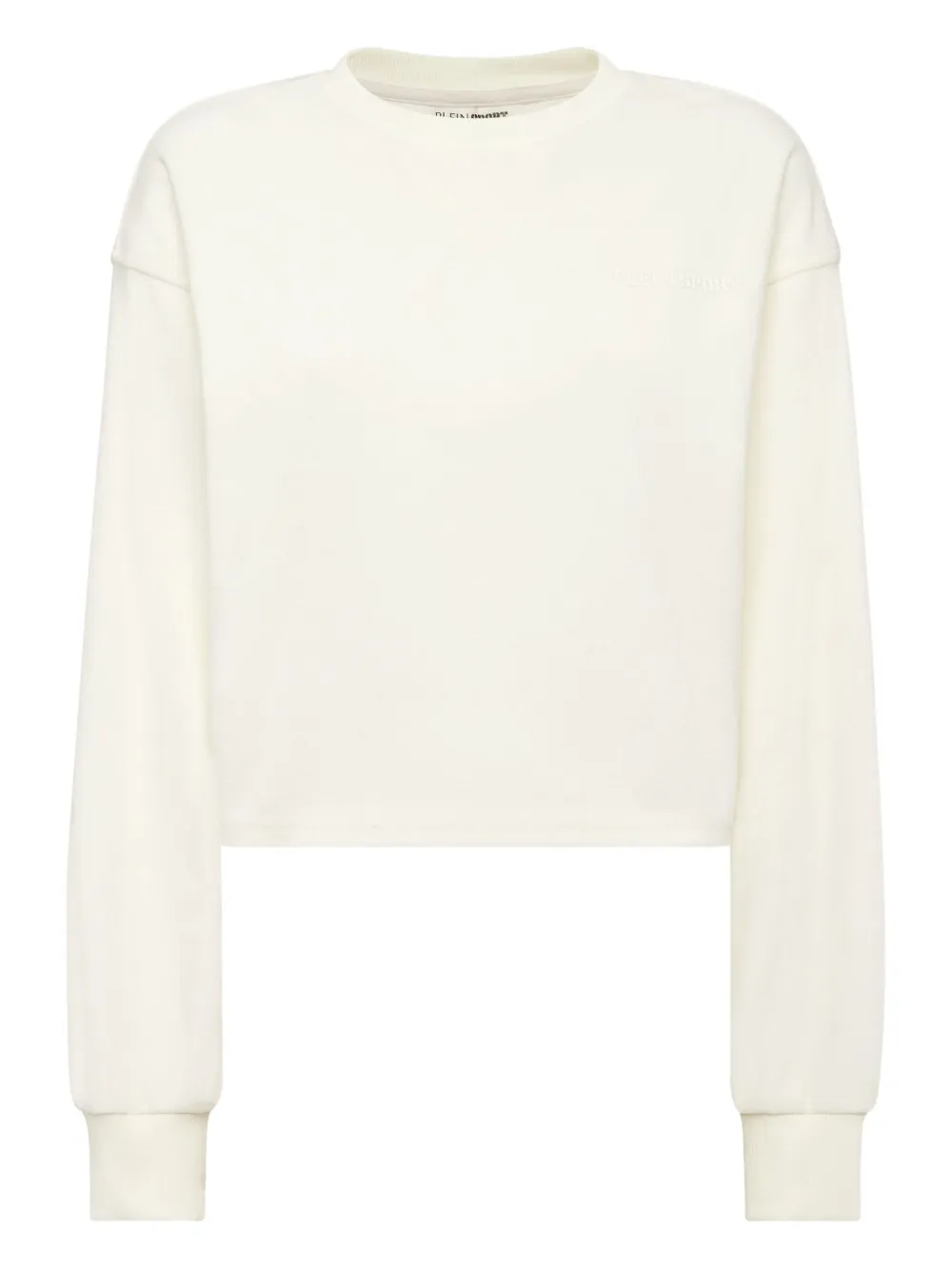 Plein Sport Sponge Round-neck Sweatshirt In White