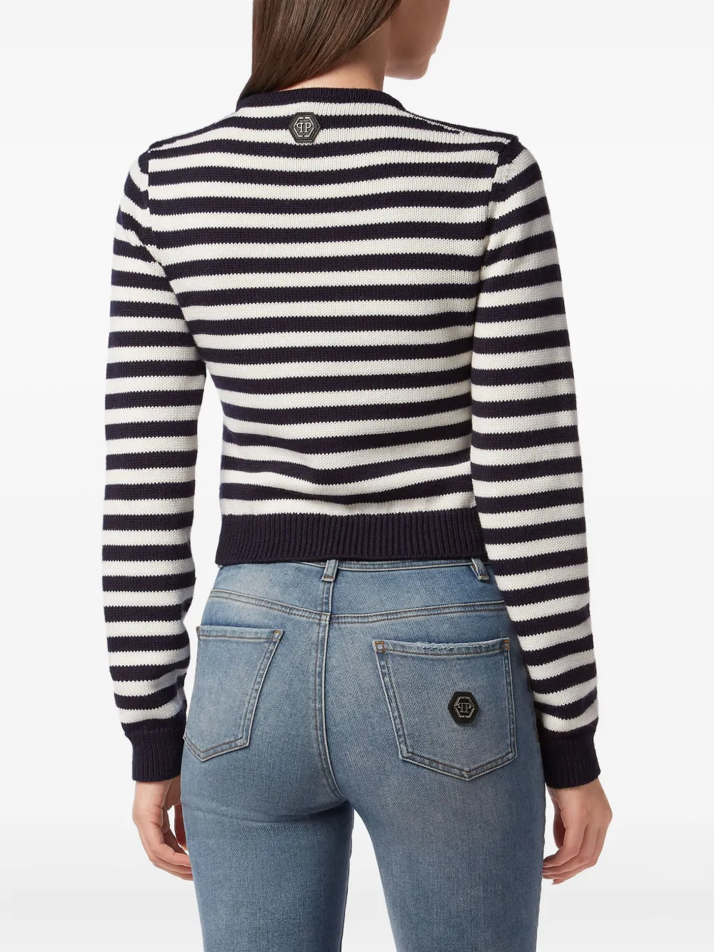 Philipp Plein Trui met teddybeer-jacquard Blauw