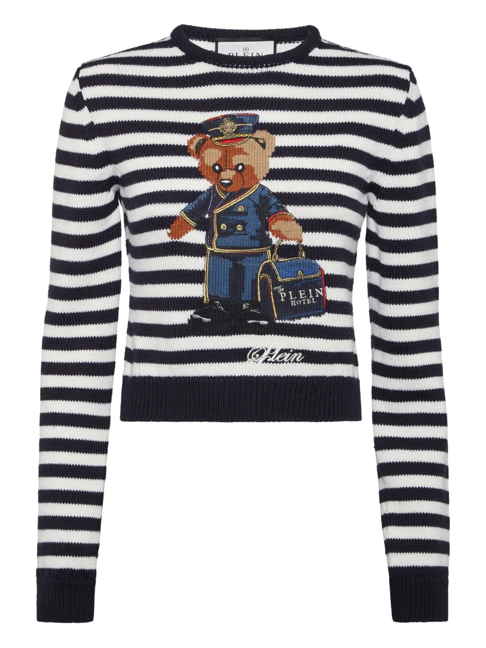 Philipp Plein Trui met teddybeer-jacquard Blauw