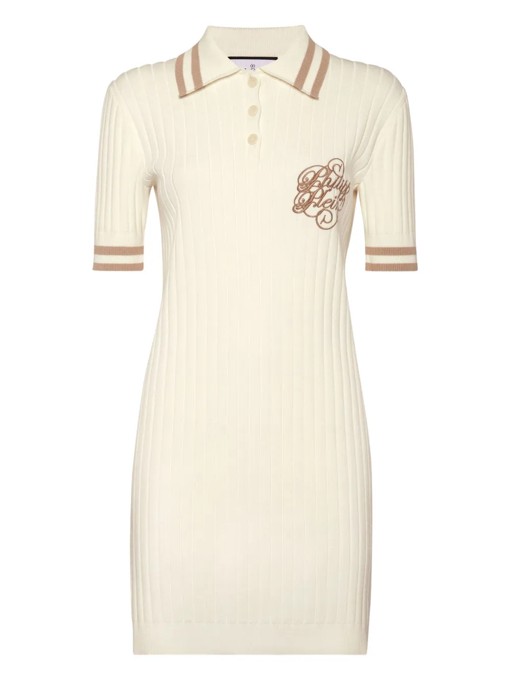 Philipp Plein Gebreide polojurk Wit
