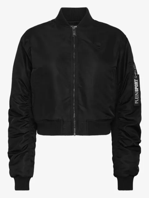 Plein Sport Jaqueta bomber com detalhe Icon e zíper