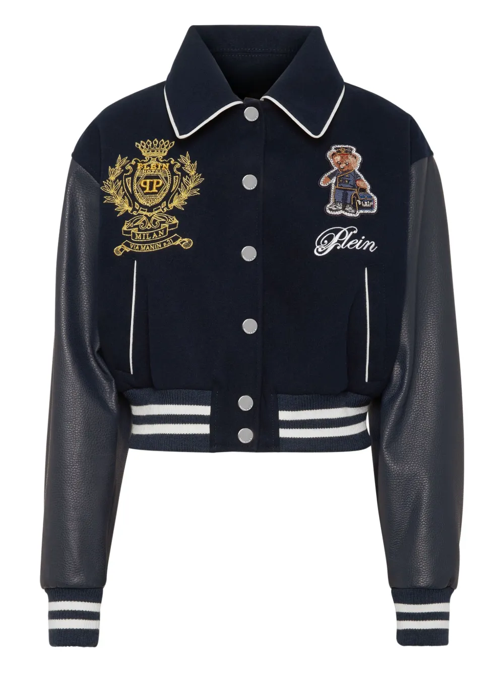 Philipp Plein logo-patch bomber jacket | Blue | Image 1