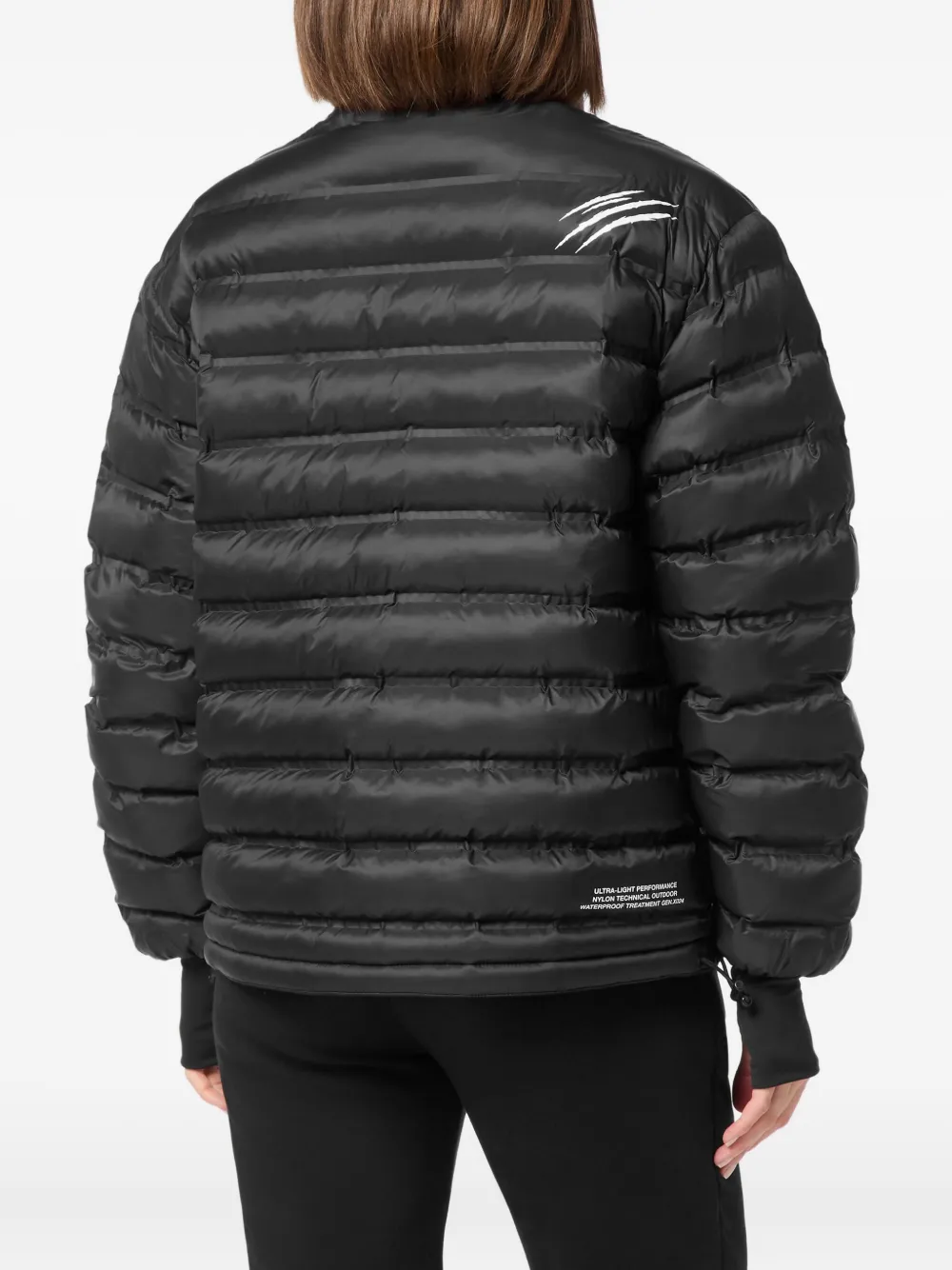  Plein Sport Long-sleeved Quilted Puffer Jacket - Black 